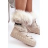 Kreminės spalvos moteriški sniego batai - NB605 BEIGE