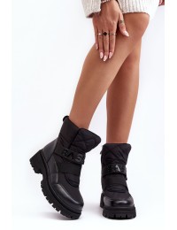 Šilti moteriški juodi žieminiai batai - VL225P BLACK