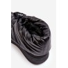 Moteriški žieminiai batai su dekoratyviniais raišteliais - NB600 BLACK