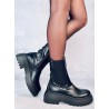 Juodi moteriški auliniai batai su platforma SHAW BLACK - KB JJ17P