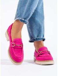 Sodrios rožinės spalvos zomšiniai batai - C1112-5FU