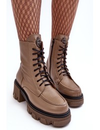 Natūralios odos rudi suvarstomi auliniai batai - 60377 V.FANGO+CN