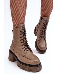 Natūralios odos rudi suvarstomi auliniai batai - 60377 V.FANGO+CN