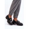 Lakuotos odos stilingi moteriški bateliai - 2646-6 BLACK SHINE
