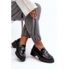 Lakuotos odos stilingi moteriški bateliai - 2646-6 BLACK SHINE