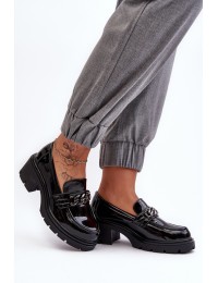 Blizgūs moteriški žemakulniai batai Blimma\n - A706 BLACK