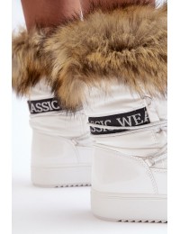 Balti šilti sniego batai - NB615 WHITE