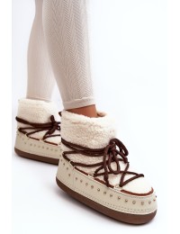 Komfortiški šilti sniego batai - NB617 BEIGE