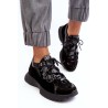 Juodi sportinio dizaino natūralios odos batai - M01/2 CZARNY LAK+WEL