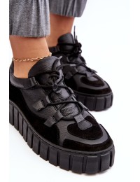 Patogūs juodi natūralios odos batai  - M01/1 CZARNY VERO+WEL