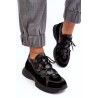 Juodi sportinio dizaino natūralios odos batai - M01/2 CZARNY LIC+WEL