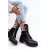 Moteriški auliniai batai su kojinių motyvu\n - KL832 BLACK