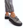 Odiniai moteriški platforminiai batai su ornamentu Laura Messi - 2697/810