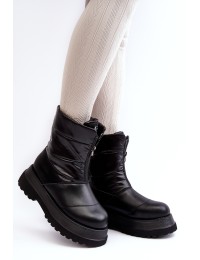 Natūralios odos juodi žieminiai batai GOE - MM2N4078 BLACK