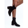 Moteriški žemakulniai batai su juodos spalvos „Visias“ puošmena - RXJ199 BLACK