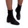 Moteriški žemakulniai batai su juodos spalvos „Visias“ puošmena - RXJ199 BLACK