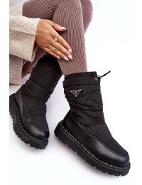 Patogūs juodi žieminiai batai - NB601 BLACK