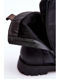 Stilingi juodi suvarstomi auliniai batai - TV_H21-69 BLACK