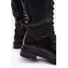 Juodi suvarstomi ilgaauliai batai - 5816 BLACK