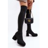 Stilingi juodi kojinės tipo ilgaauliai - HP-341 BLACK