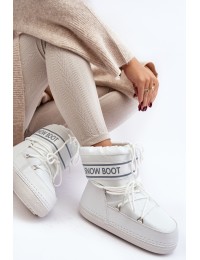 Šilti žieminiai MOON stiliaus batai - NB619 WHITE