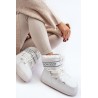 Šilti žieminiai MOON stiliaus batai - NB619 WHITE