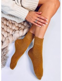 Šiltos žieminės moteriškos kojinės FOWELL CAMEL - KB SK-TNV6913