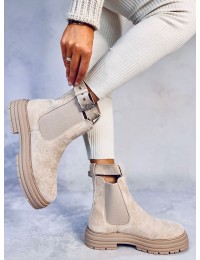 Stilingi moteriški Chelsea stiliaus batai CARLS BEIGE - KB 5773