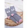 Women's Socks Warm Grey with Penguin - SK.NX6750 GREY PENG.