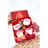 Kalėdinių kojinių rinkinys dėžutėje + pakabukas - DM601-7 RED