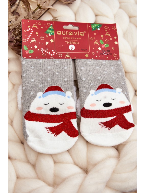 Kalėdinės kojinės Teddy Bears Grey - SNPVX6727 WZÓR 1