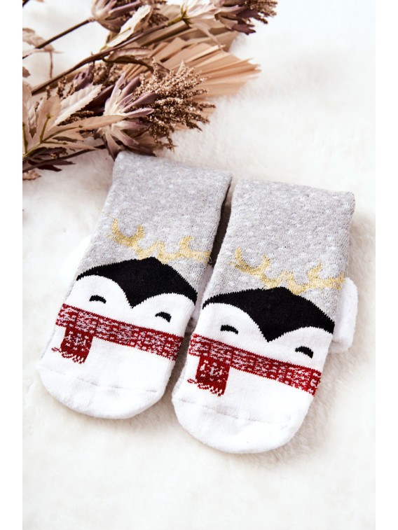 Kalėdinės kojinės Penguin Grey - SNPVX6727 WZÓR 6