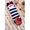 Dryžuotos kojinės su Kalėdų Seneliu - SK.23061/X20369 NAV/WH