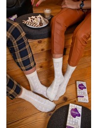 Rainbow Socks White Chocolate 1 Pair - SK.23571/CHOCOWHT