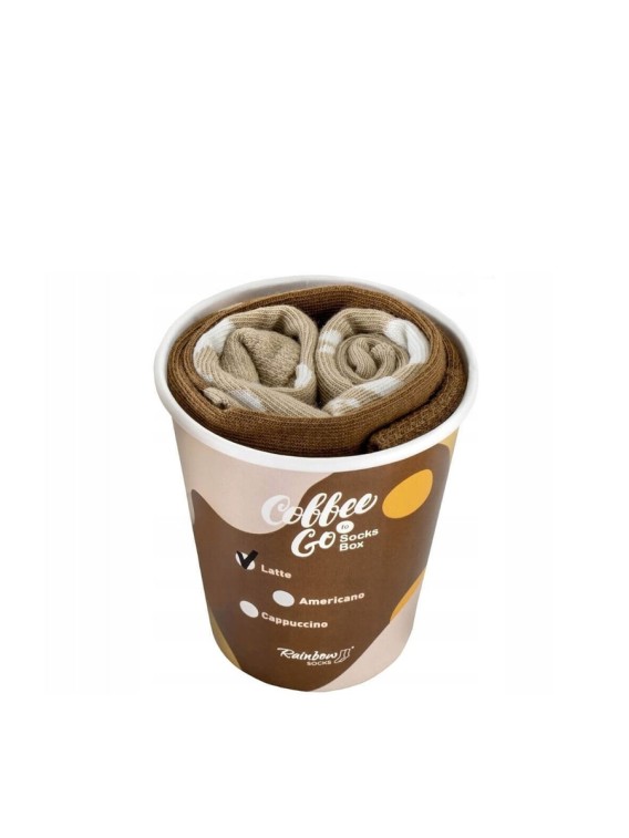 Linksmos kojinės Caffe Latte puodelyje, 1 pora - SK.23601/LATTE