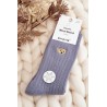 Šiltos kojinės su alpakų vilna ir išsiuvinėtu meškučiu - SK.29100/NBX181