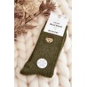 Šiltos kojinės su alpakų vilna ir išsiuvinėtu meškučiu - SK.29101/NBX181