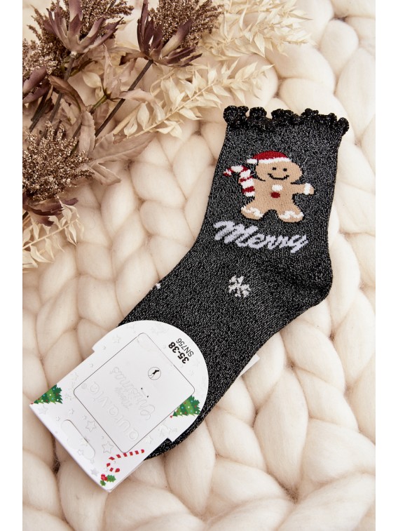Moteriškos blizgios kalėdinės kojinės - SK.29169/SN756