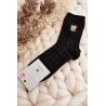 Raštuotos moteriškos kojinės su išsiuvinėtu meškučiu - SK.29184/NZX691