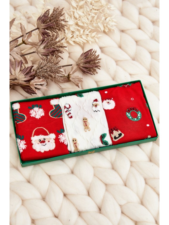 Kalėdinių kojinių rinkinys gražioje dėžutėje, 3 vnt - SK.ZES.29208/SNX1077