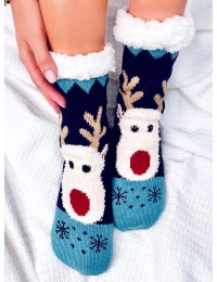 Kalėdinės kojinės su šiaurės elniu REINDEER NAVY BLUE - KB SK-WYYK94397