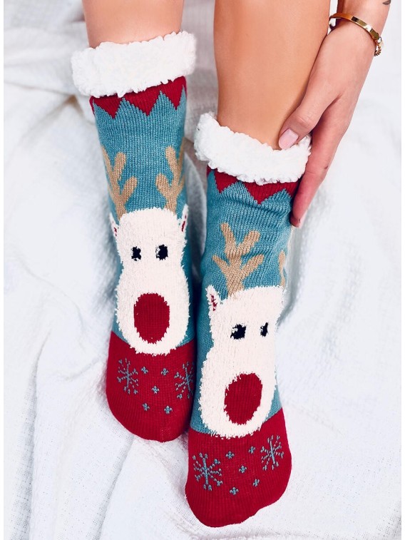 Kalėdinės kojinės su šiaurės elniu REINDEER BLUE - KB SK-WYYK94397