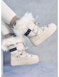 Žieminiai batai su kailiuku KENDALS BEIGE - KB NB605