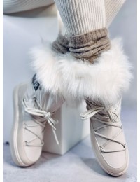 Žieminiai batai su kailiuku KENDALS BEIGE - KB NB605