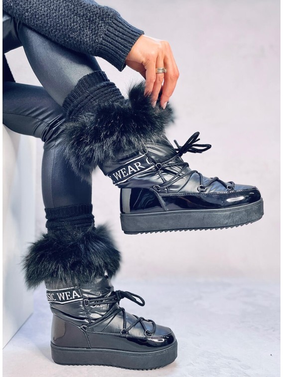 Žieminiai batai su kailiuku KENDALS BLACK - KB NB605