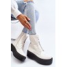 Balti stilingi batai su stora platforma - BL412 WHITE