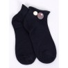 Moteriškos kojinės su perlu PAPPS CZARNE - KB SK-WAGC94254DJ