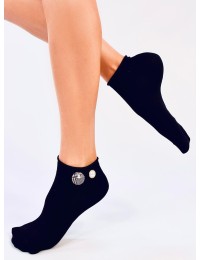 Moteriškos kojinės su perlu PAPPS CZARNE - KB SK-WAGC94254DJ