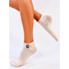 Moteriškos kojinės su perlu PAPPS JASNY BEŻ - KB SK-WAGC94254DJ