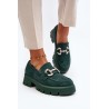 Stilingi moteriški zomšiniai batai - G422 GREEN